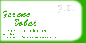 ferenc dobal business card