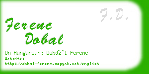 ferenc dobal business card